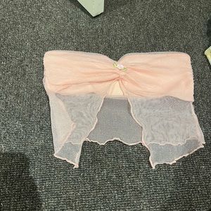 pink opening tube top